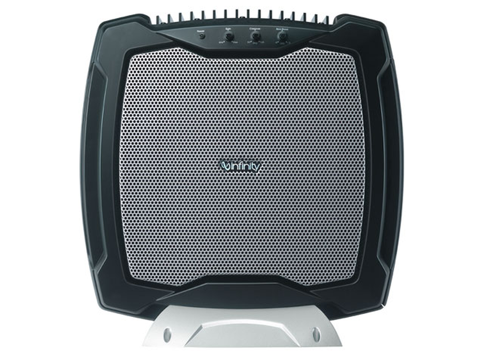 BASSLINK 2 - Black - 250-Watt Powered Subwoofer Systems with expansion slot for optional 35 Watt x 4 system amplifier with phantom center channel control. - Hero